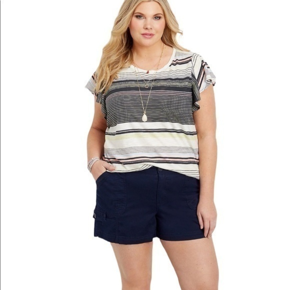 Maurices plus size knit waist linen short